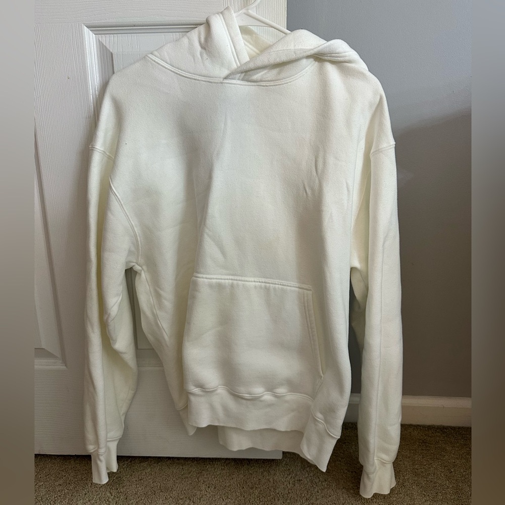 White Aritzia Perfect Fit Hoodie